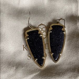 Kendra Scott Skylar Earrings Blue Goldstone (RARE)
